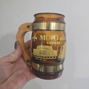 Vintage Montreal Mug w/ Wood Handle